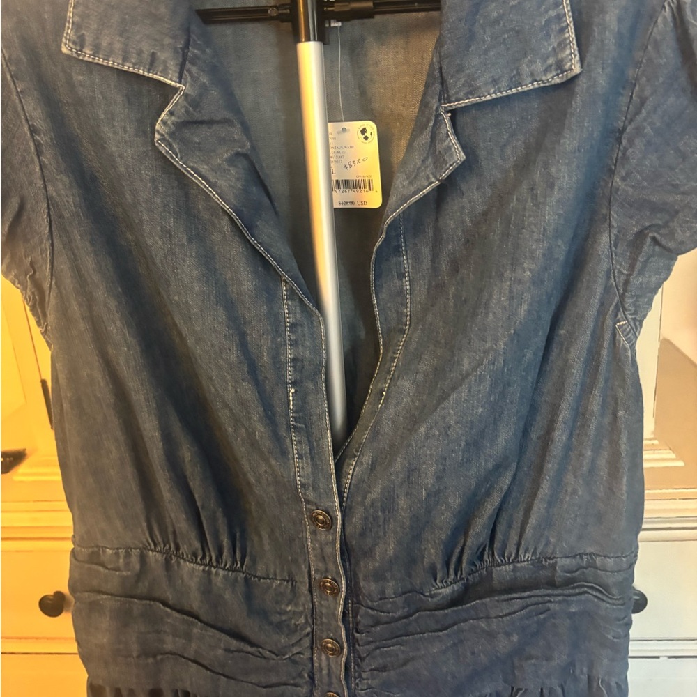 NWT Free People Blue Denim Dress - Picture 3 of 7